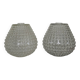 Pair of vintage bubbled glass lampshades