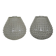 Pair of vintage bubbled glass lampshades