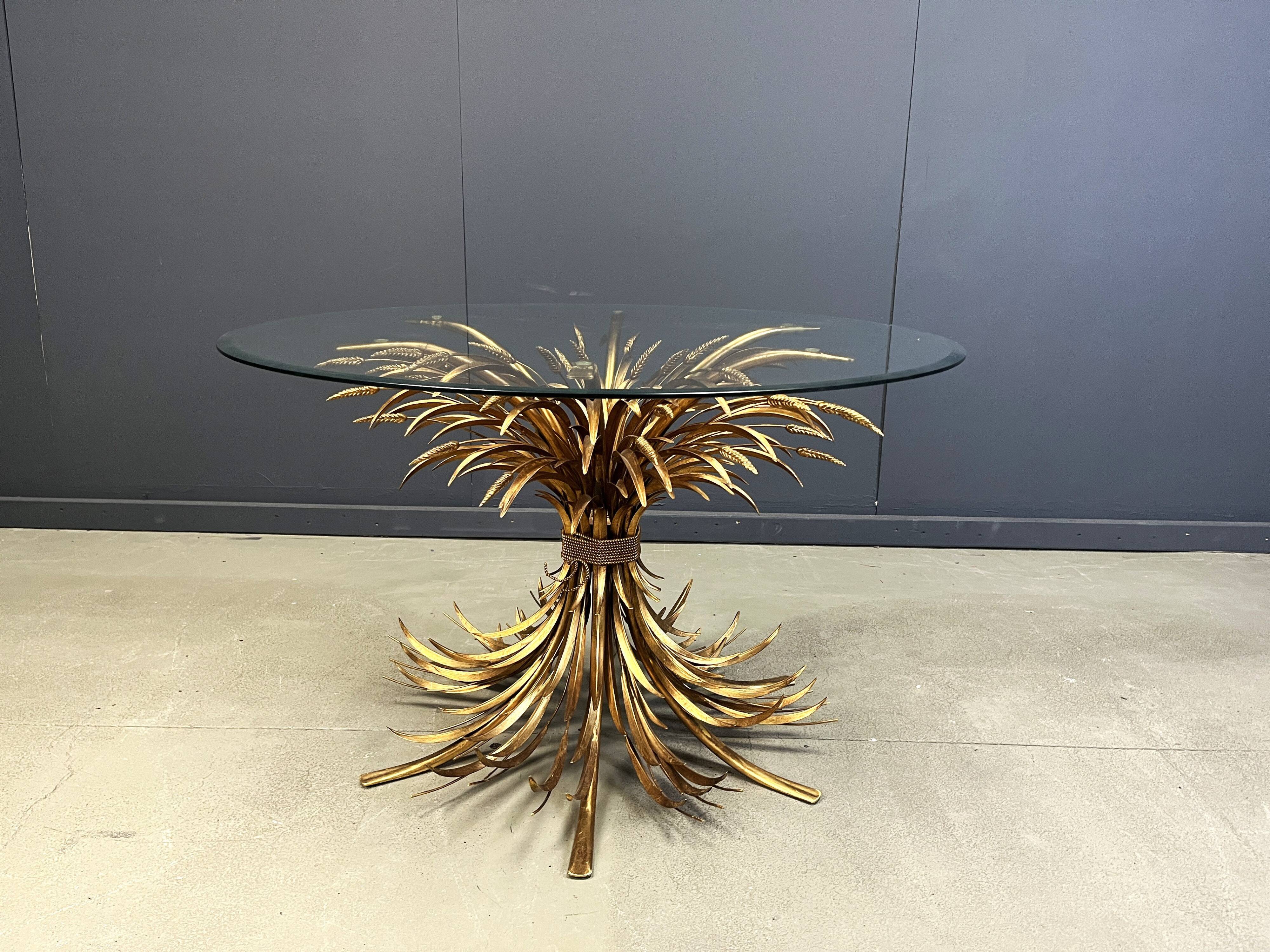 Gilt metal Coco Chanel dining table, 1960s