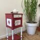 Vintage Lys Marble Wood Bedside Table