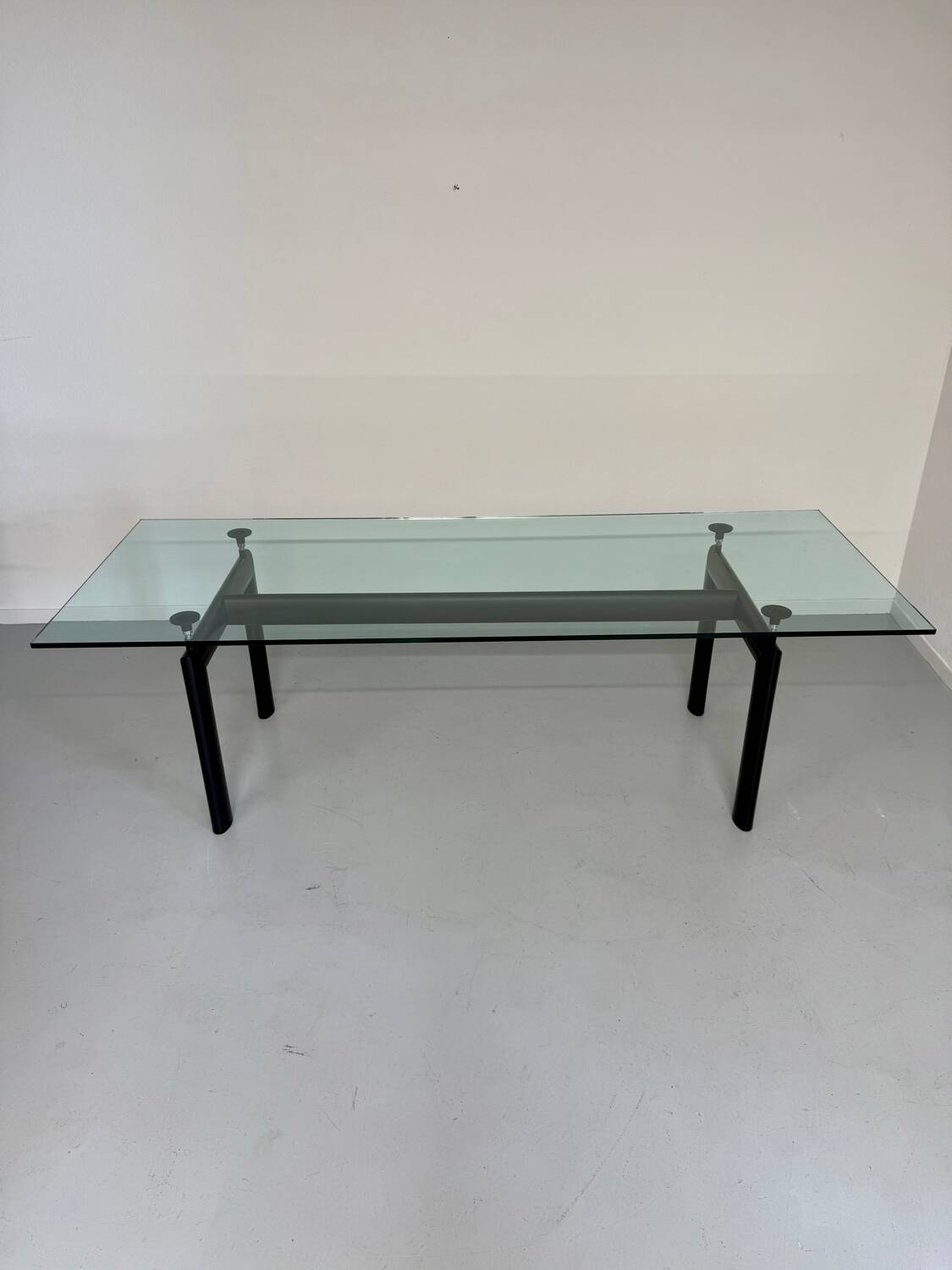 Le Corbusier Cassina LC6 vintage glass dining table