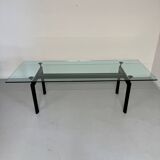 Le Corbusier Cassina LC6 vintage glass dining table