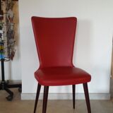 Red chair, spindle legs