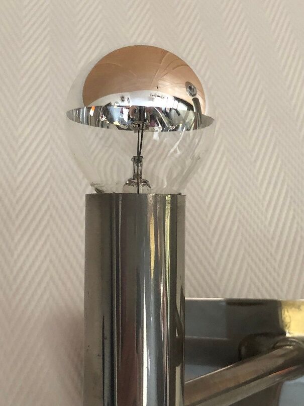 Chrome wall lamp from the 70s