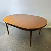 G Plan Fresco Mid Century Teak Extending Oval Dining Table Late 1960s 1970s