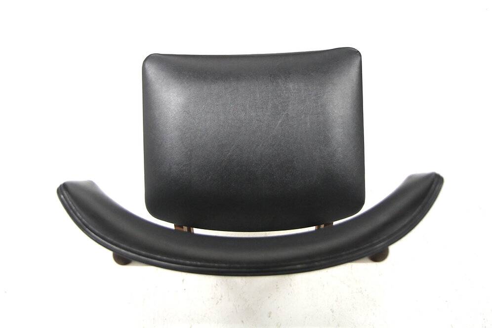 Chaise scandinave en teck en skaï, Danemark, 1960