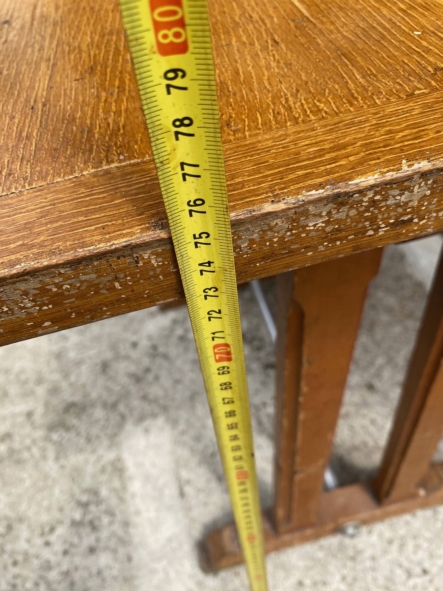 Vintage wooden bistro table