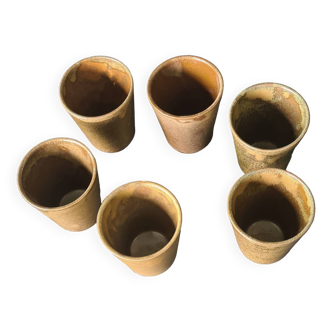 Set of 6 terracotta mugs: Digoin