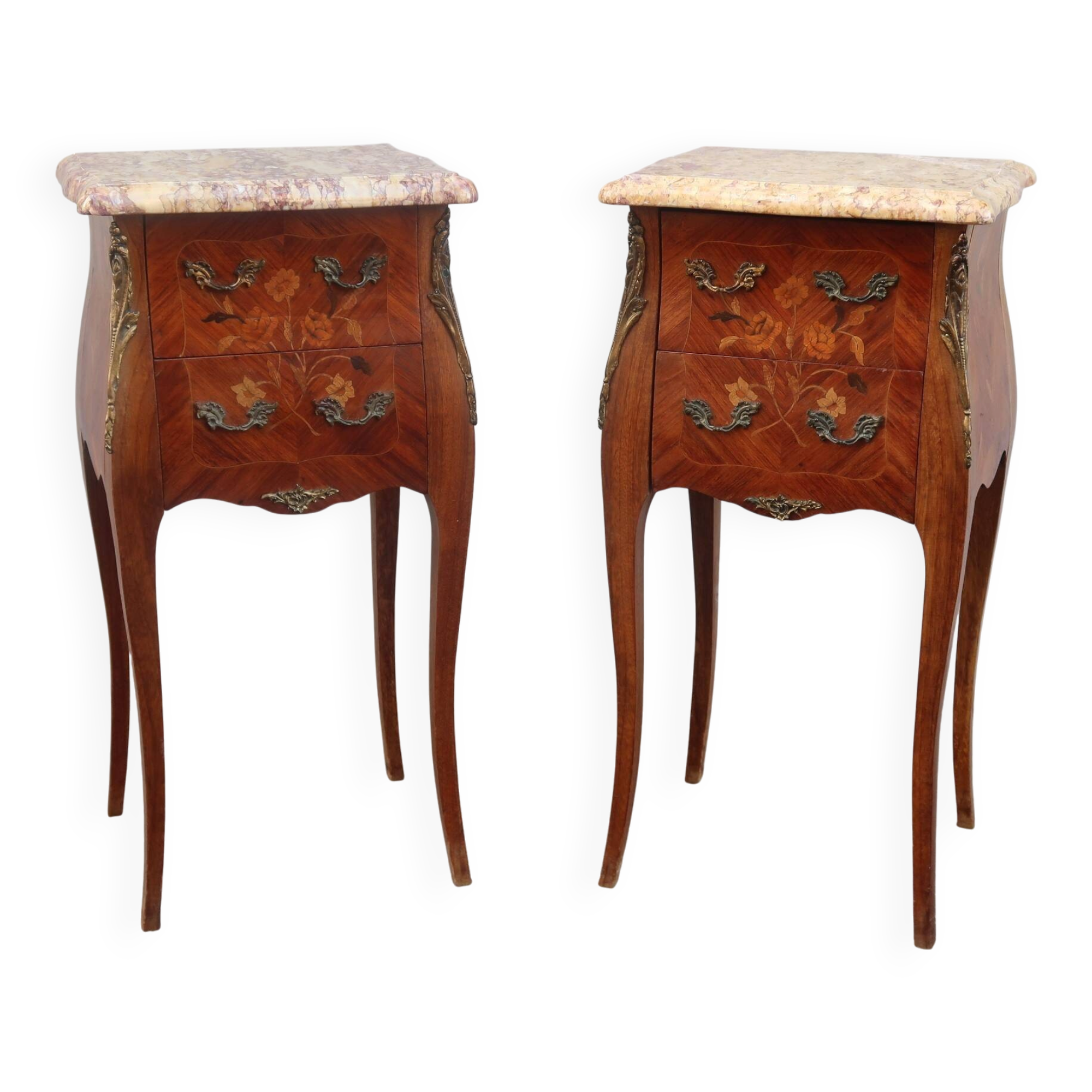 Pair of Louis XV style bedside tables
