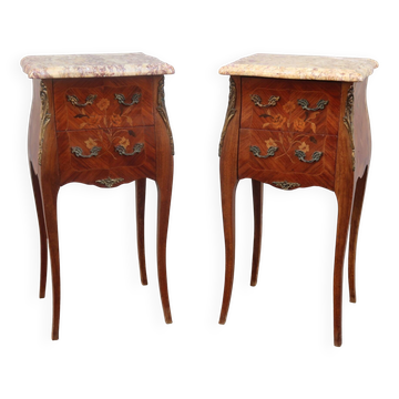 Pair of Louis XV style bedside tables
