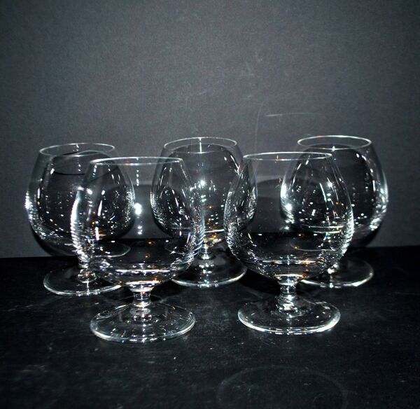 V&B Villeroy Boch lot de 5 verres ballon cognac brandy en cristal