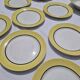 Set of 7 Flat Plates Plus 2 Dishes Ingrid Sarreguemines Digoin Model