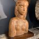 Art Deco Expressionist Sculpture "Nude Female Bust" unique piece 1940