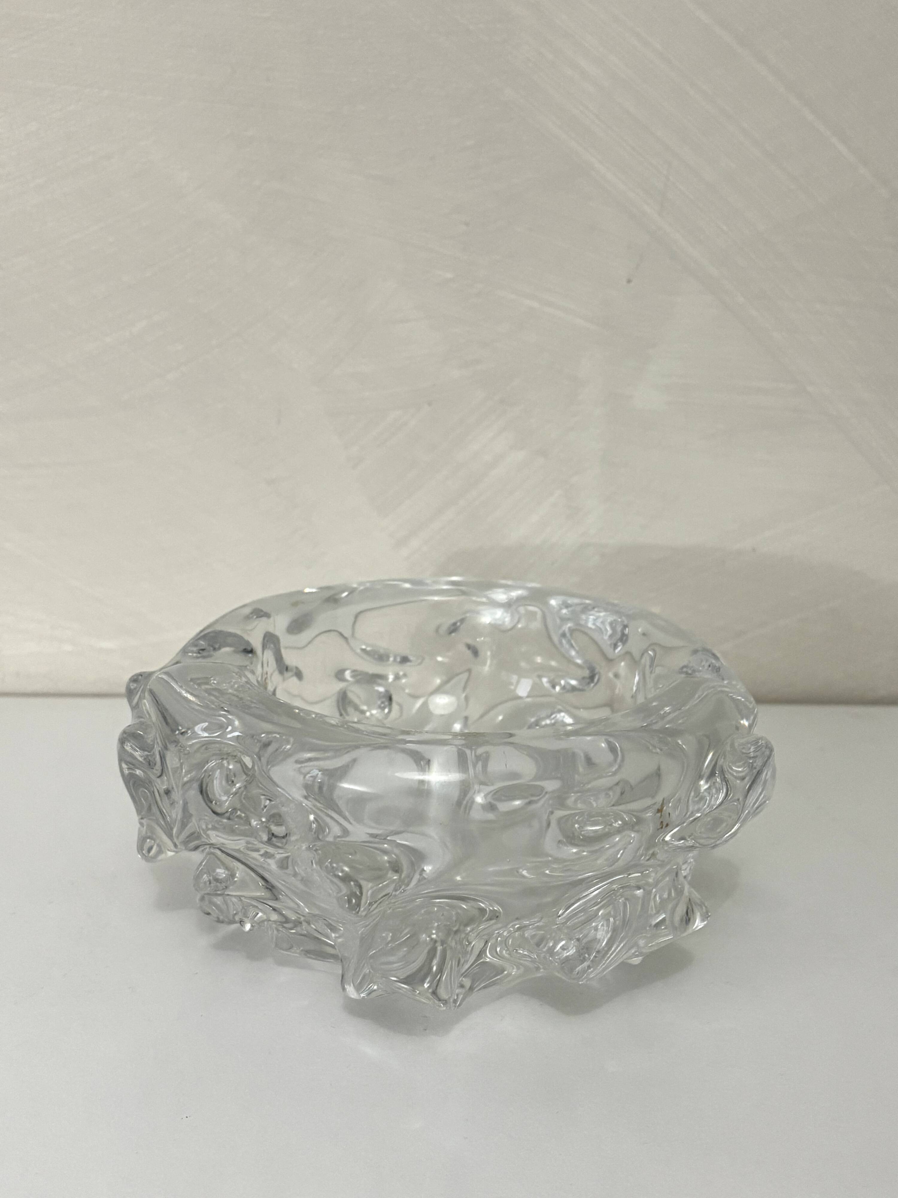 Crystal ashtray/trinket dish signed Schneider