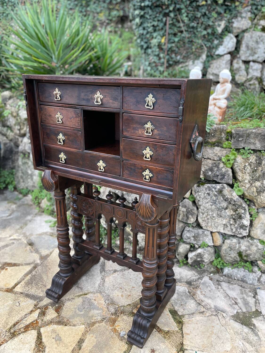 Spanish Vargueno Walnut Cabinet