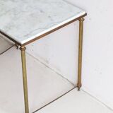 Table d'appoint marbre blanc vintage