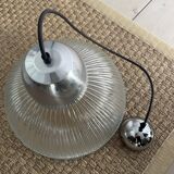 Vintage prismatic glass pendant light