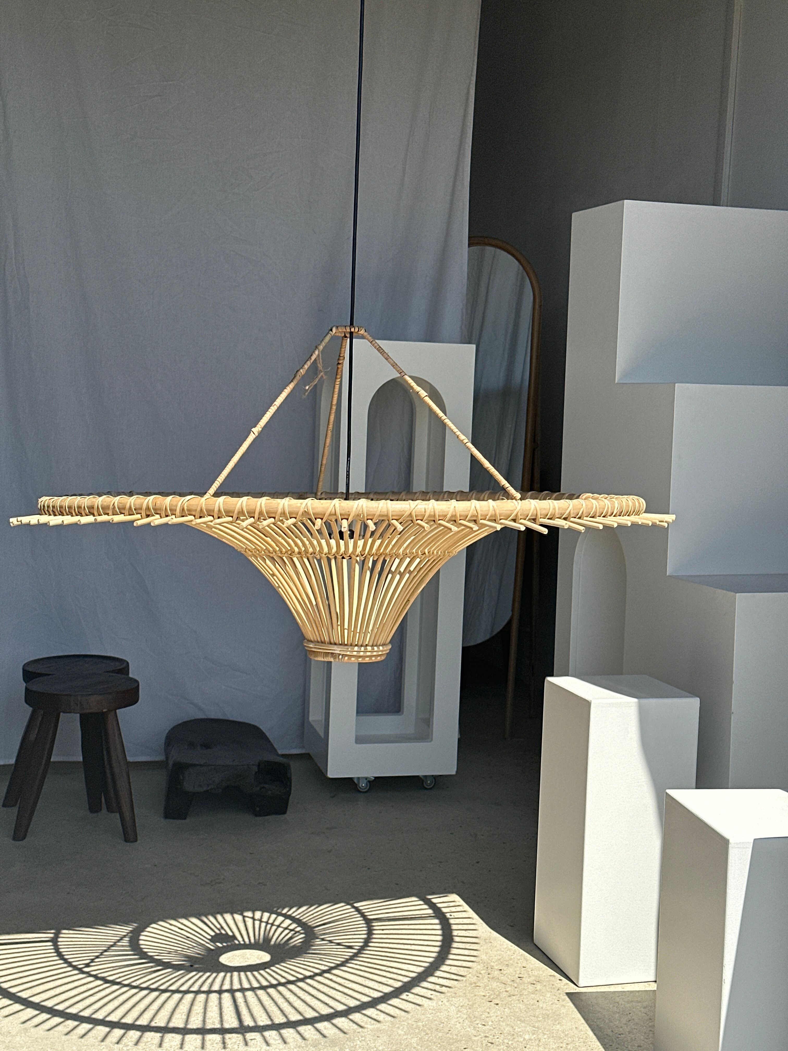 Suspension rattan saucer iron frame D:120 H:60