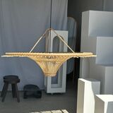 Suspension rattan saucer iron frame D:120 H:60