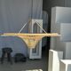 Suspension rattan saucer iron frame D:120 H:60