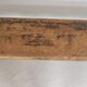Pine bench with backrest, 2.5 metres long, 1950s.