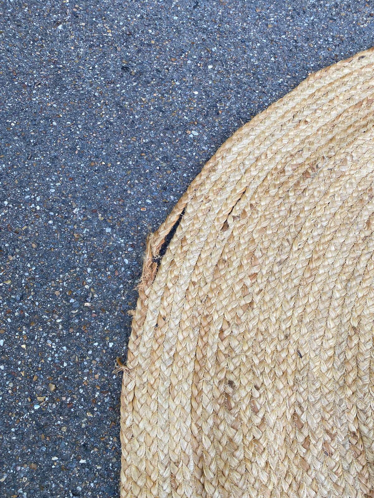 Tapis de jute scandinave rond naturel 162cm