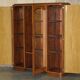 Armoire triple banque Art Déco en érable burr avec porte miroir, circa 1920