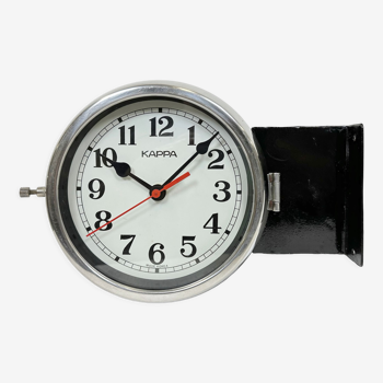 Vintage Black Kappa Maritime Double-Sided Wall Clock, 1980s