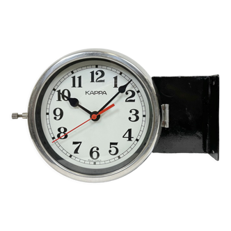 Vintage Black Kappa Maritime Double-Sided Wall Clock, 1980s