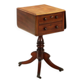 Petite table ancienne victorienne en acajou avec incrustations, Angleterre, XIXe siècle