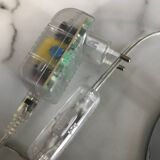 Chrome metal UFO or mushroom lamp