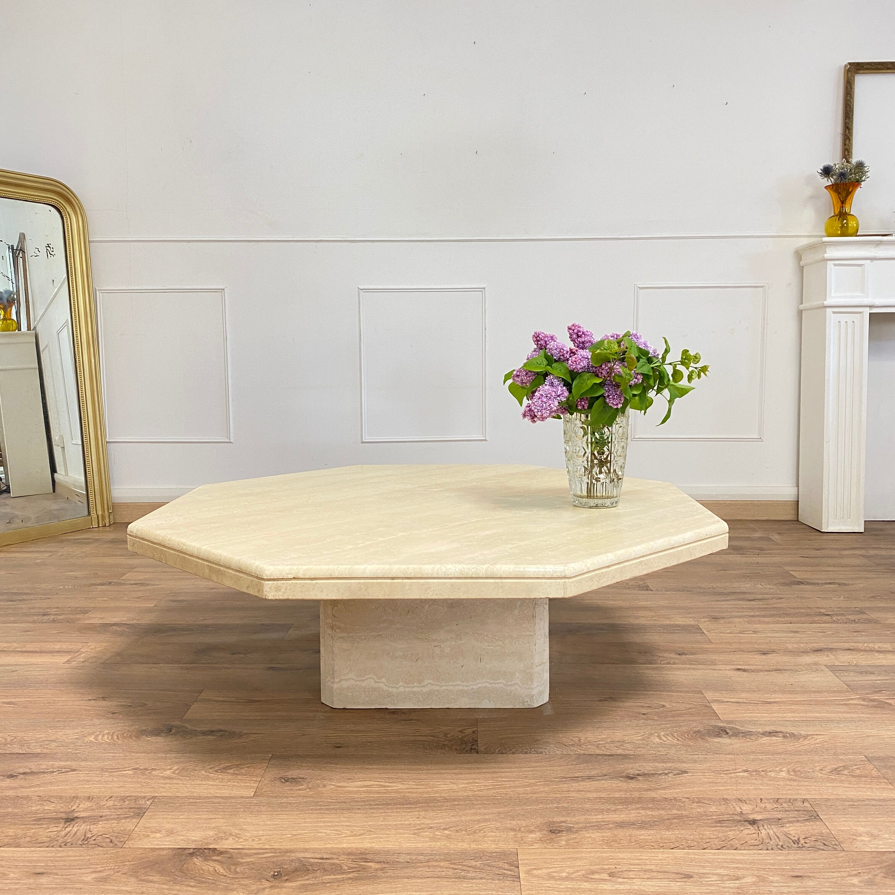 Travertine coffee table 70s