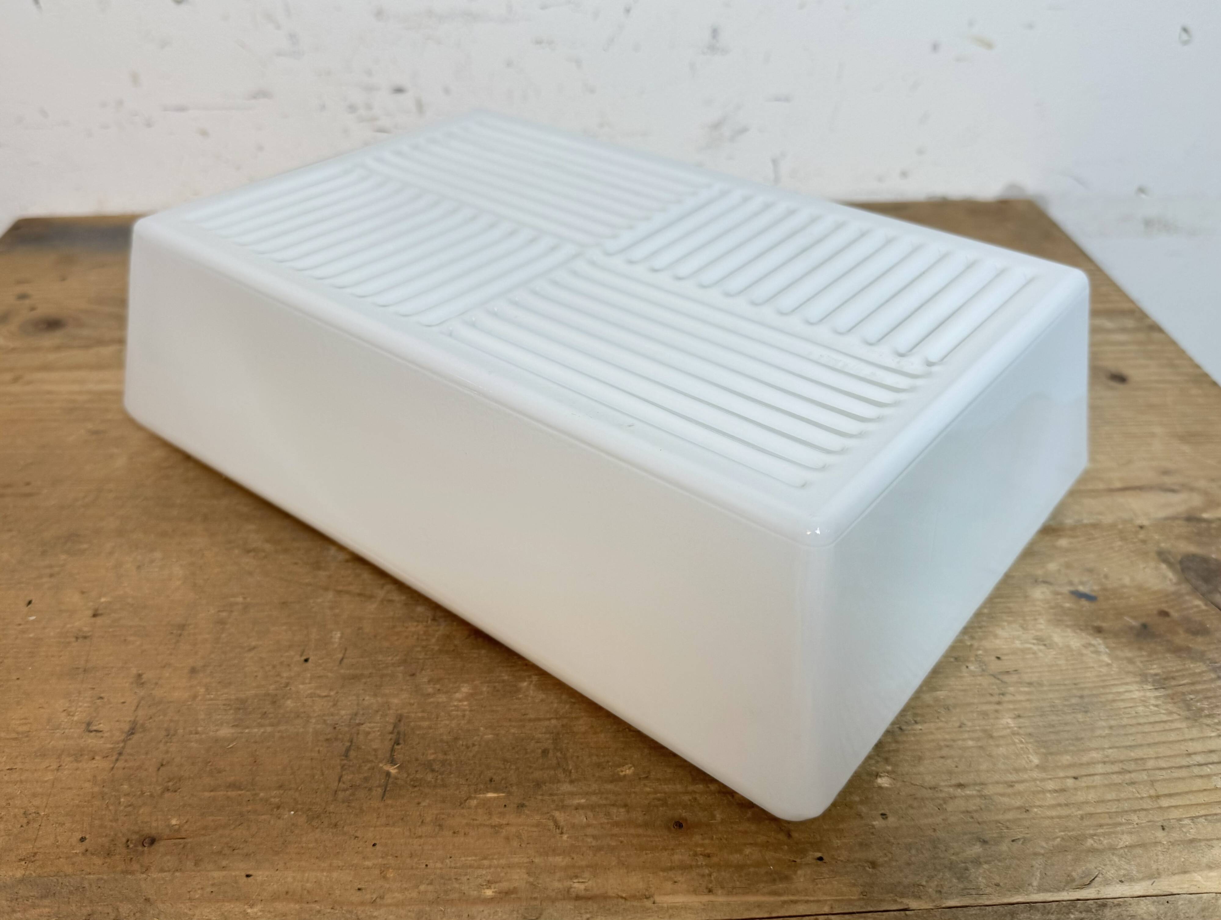 Vintage Wall Or Ceiling Light with Milk Glass, 1970s