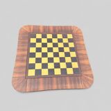 Art deco style mahogany and veneer game table