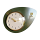 Horloge formica vintage "vedette vert doré"