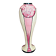 Vase Art Déco en faïence de Longwy, décor floral, 31 cm