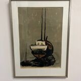 Lithographie originale de Gustav Rudberg