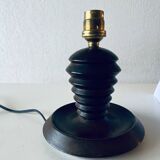 Turned wooden lamp