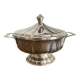 Soupière ovale vintage en inox