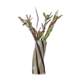 Vase rayé vert