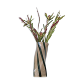 Vase rayé vert
