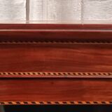 English style display cabinet in marquetry mahogany.