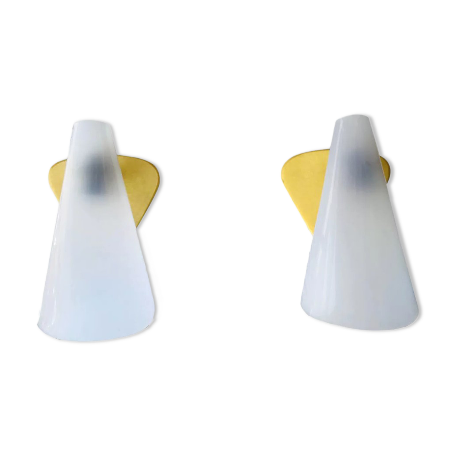 Pair of cone wall lamps 50s