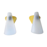 Pair of cone wall lamps 50s