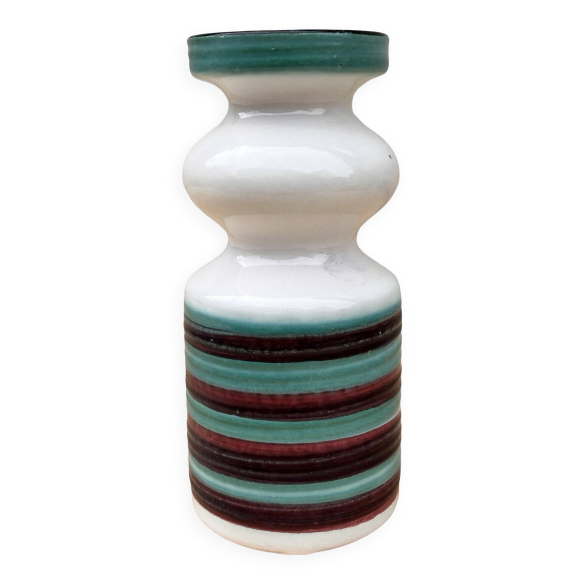 Vase en céramique coloré Strehla Keramik, Allemagne années 1960