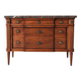 Louis XVI style commode in wood, marble top, 1900s.