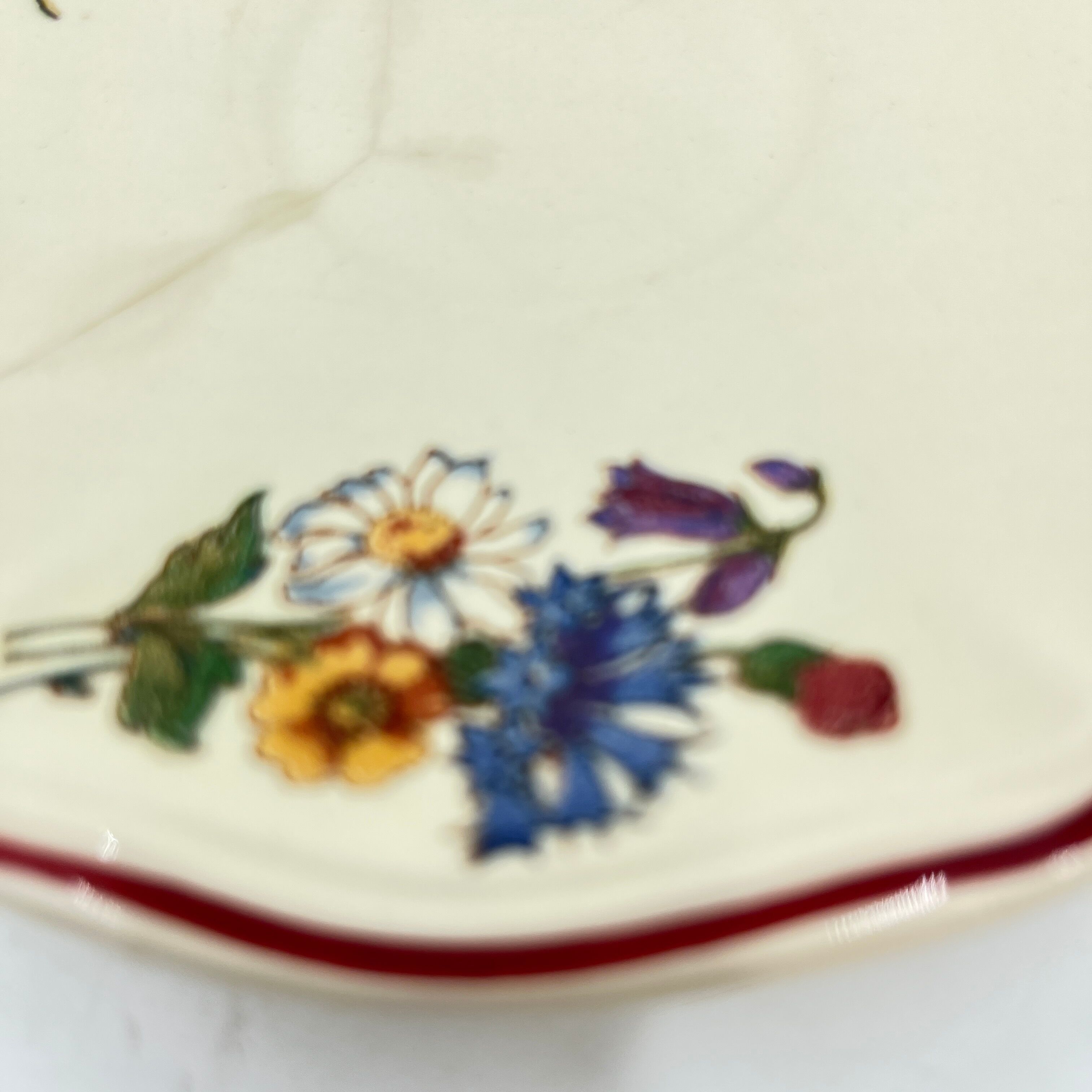 Duo of sub-cups sarraguemines décor agreste