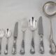 Orbrille Louis XV cutlery set 73 pieces in silver-plated metal, excellent condition.