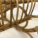 Vintage 1960s rattan rocking chair