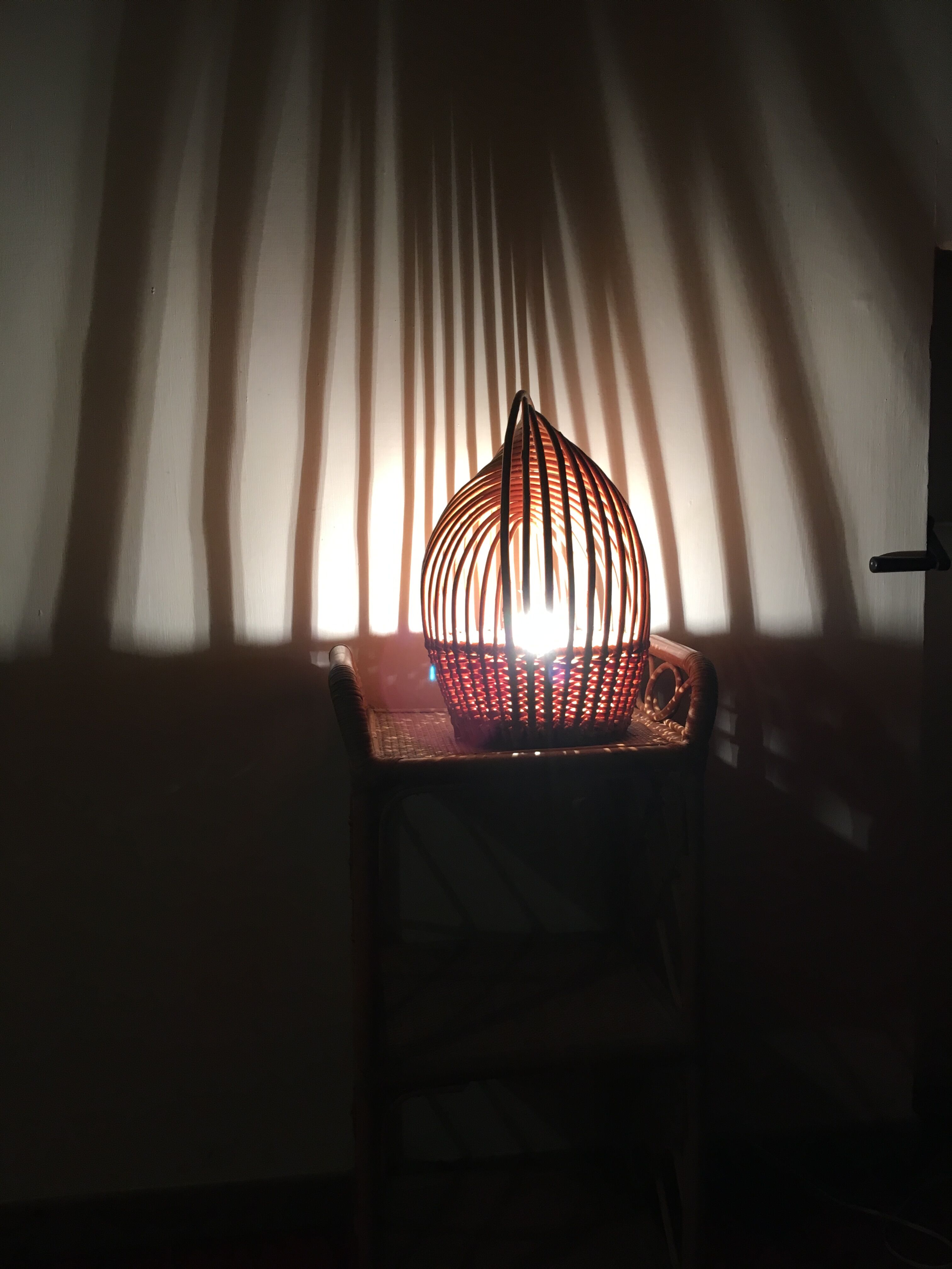 Vintage rattan lamp